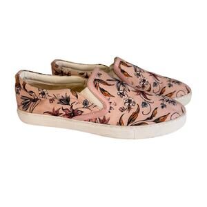 Sam Edelman Pixie Slip On Sneakers Womens 11M Pink Floral Casual Fashion Shoes